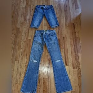 2 pairs Hollister size 3 jeans